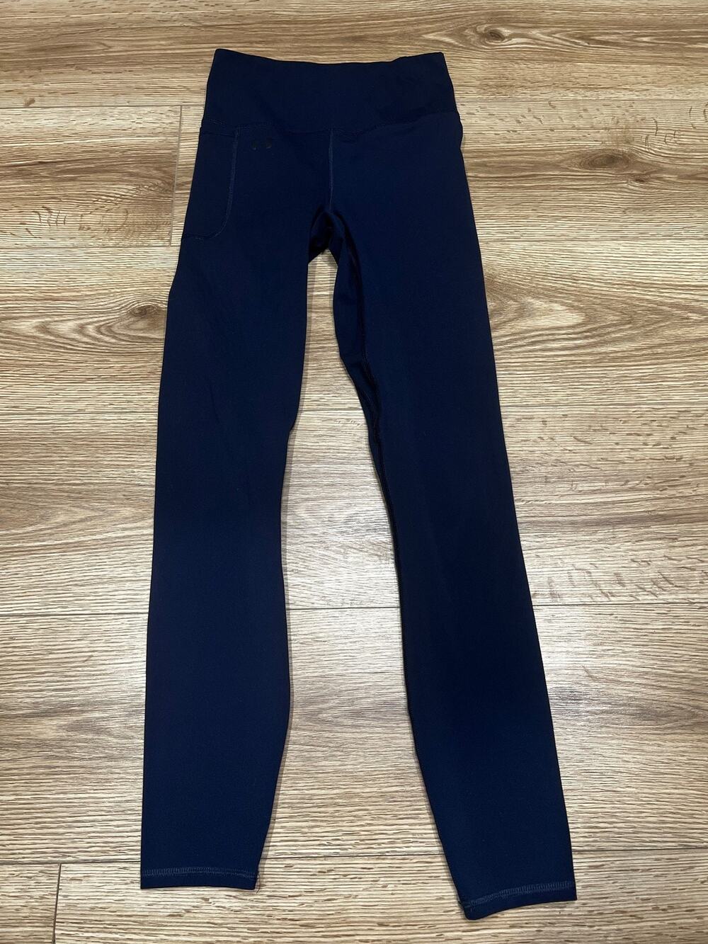 Under Armour Womens Leggings Size XS Navy Blue Fitted Side Pocket (A00)
